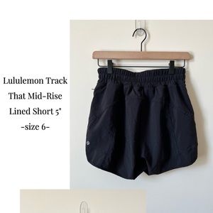 Lululemon Track That Mid-Rise Lined Short 5”
